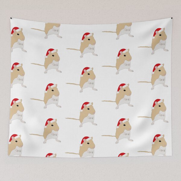Item preview, Cute golden Gerbil in a Santa hat designed and sold by Becky-Marie.