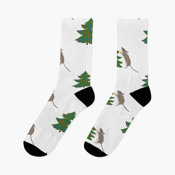 Item preview, Cute brown gerbil decorating Christmas tree designed and sold by Becky-Marie.