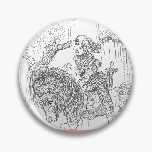 Item preview, White Knight Riding His Horse By Alice,  TeresaTown at Redbubble, 2020 designed and sold by Mark Stansberry.