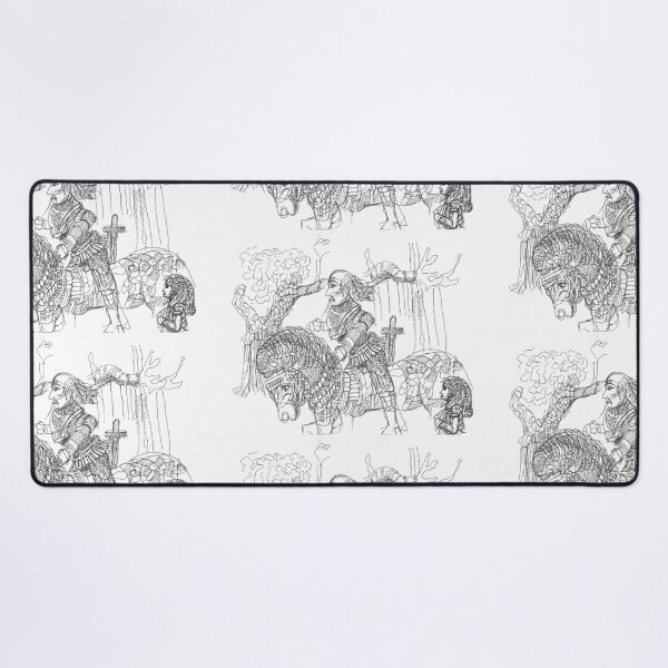 Item preview, White Knight Riding His Horse By Alice,  TeresaTown at Redbubble, 2020 designed and sold by Mark Stansberry.