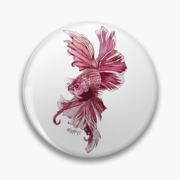 Item preview, Maroon Watercolor Beta Fish designed and sold by Deming Fischer.