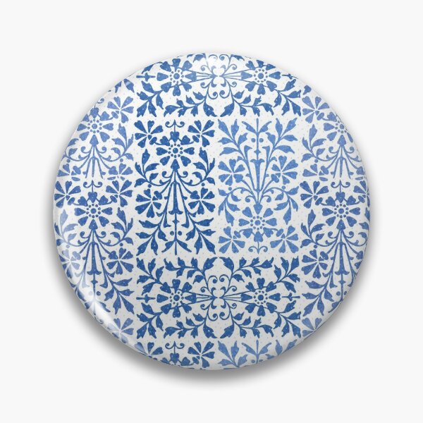 Item preview, Blue and White Floral Garden Elegant Pattern designed and sold by AntiqueImages.