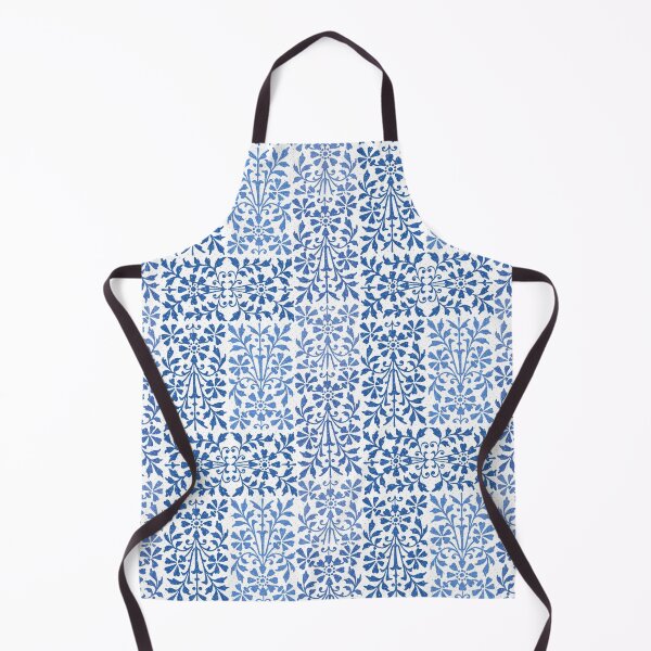 Item preview, Blue and White Floral Garden Elegant Pattern designed and sold by AntiqueImages.