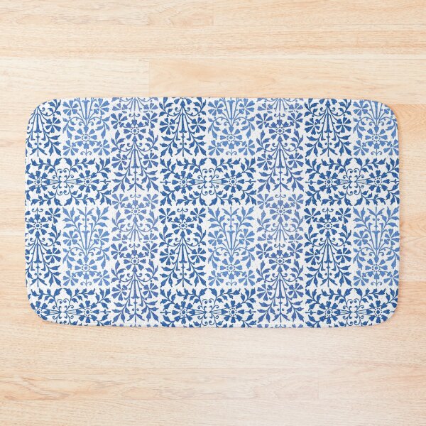 Item preview, Blue and White Floral Garden Elegant Pattern designed and sold by AntiqueImages.