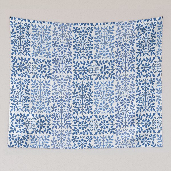 Item preview, Blue and White Floral Garden Elegant Pattern designed and sold by AntiqueImages.