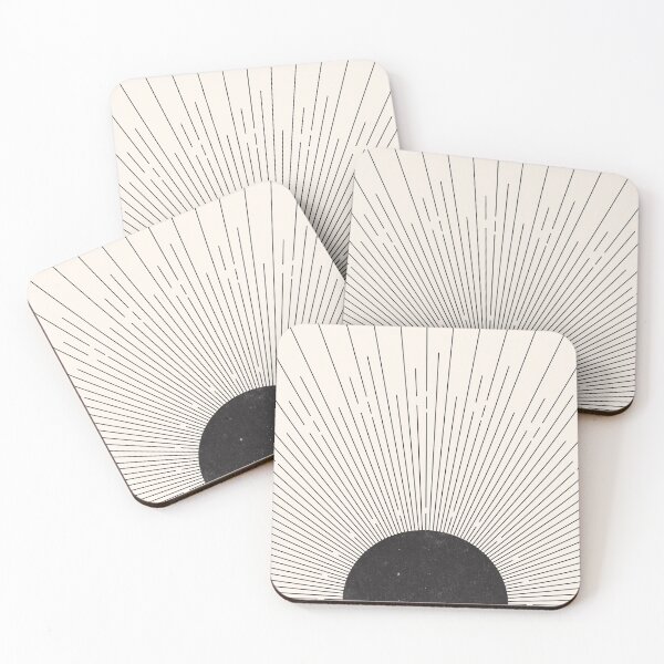 Item preview, Mid Century Black Sun - Sunrise Boho Décor designed and sold by GraphicBicycle.