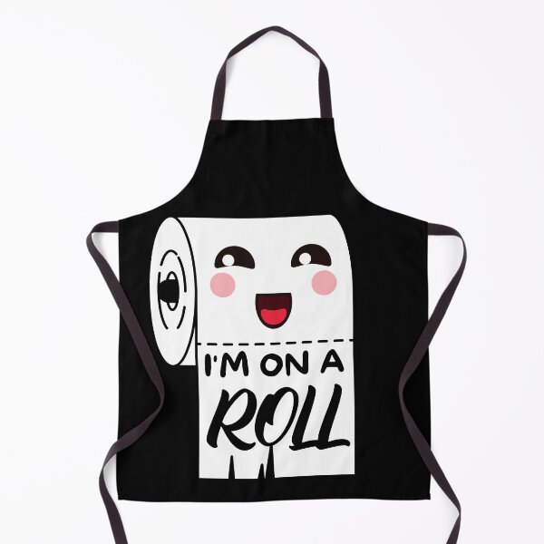Item preview, I'm on a roll - kawaii toilet paper pun designed and sold by Caregiverology.