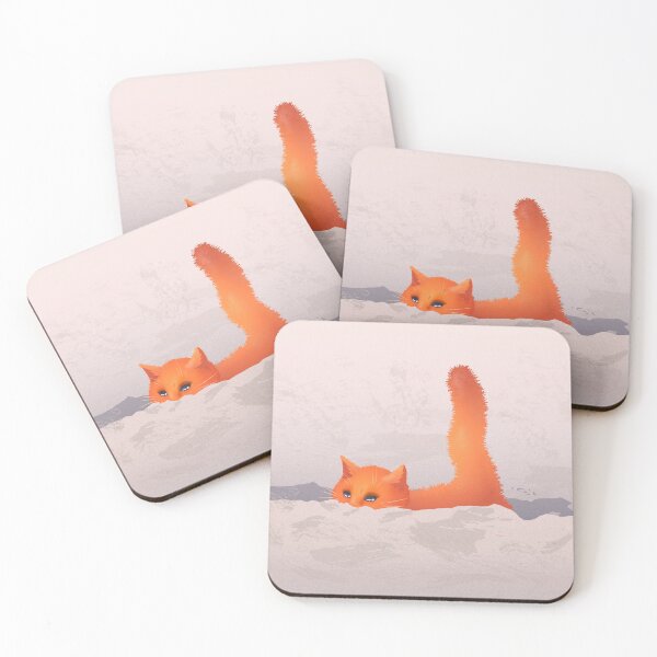 Item preview, winter ginger cat in the snow designed and sold by AlinaGil.
