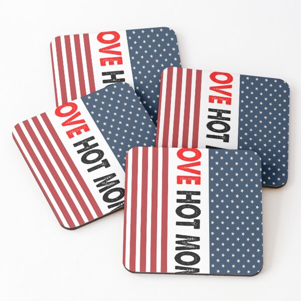 Item preview, I Love Hot Moms American USA Flag  designed and sold by CoolButFunny.