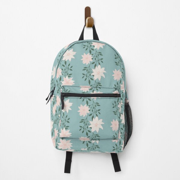 Item preview, Winter Flowers -White & Turquoise  designed and sold by zhSurfaceDesign.