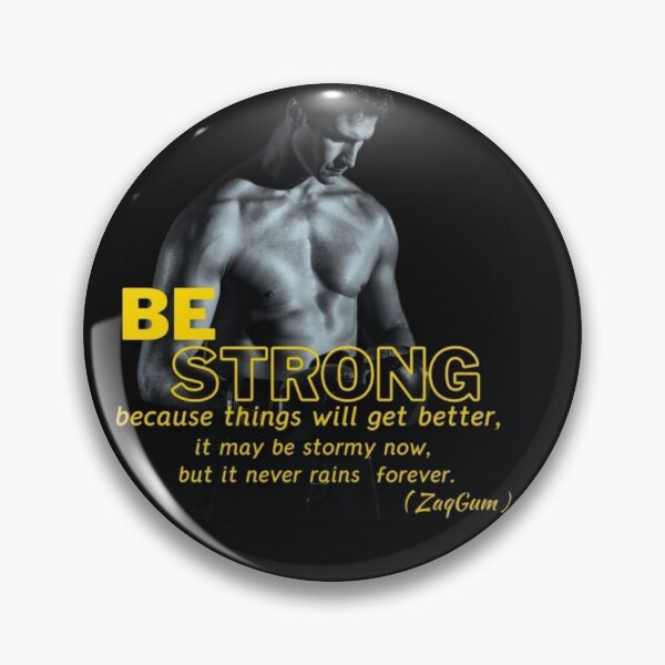 Item preview, BE STRONG / Motivational quote / Never GiveUp / T-Shirts and Sweaters and Posters and magnet Stickers and Bottles & glasses designed and sold by ZaqGum.