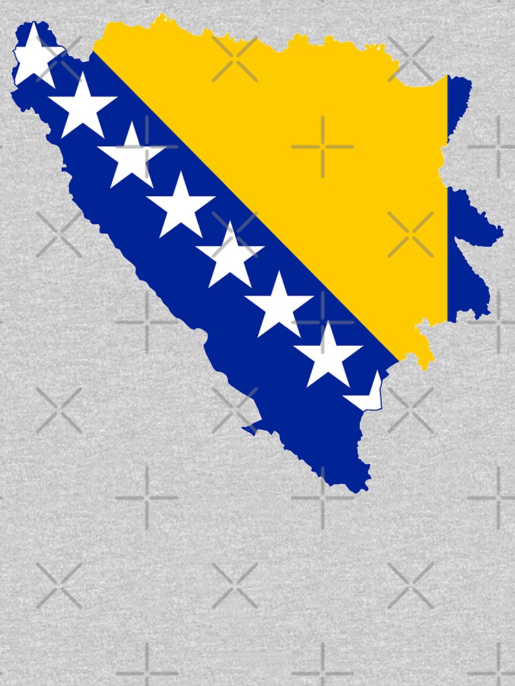 Download "Bosnia and Herzegovina Flag Map" Women's T-Shirt by limitlezz | Redbubble