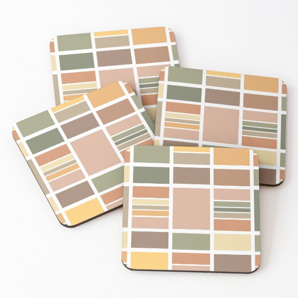 Item preview, Repeating rectangles pattern in greens, browns and yellows. designed and sold by PaulArden.