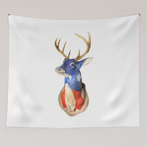 Item preview, American Deer Head Red White and Blue designed and sold by Michael Garber.