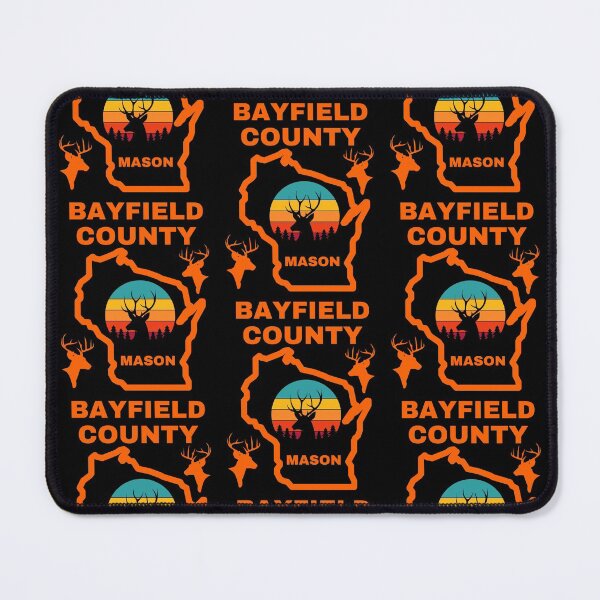 Item preview, Wisconsin Deer Hunter Mason Bayfield County designed and sold by WoodburyLake.