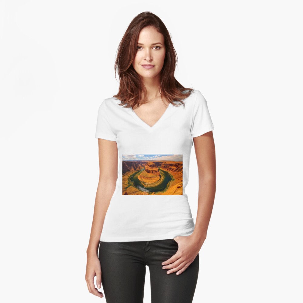 Item preview, Fitted V-Neck T-Shirt designed and sold by kristinyata.