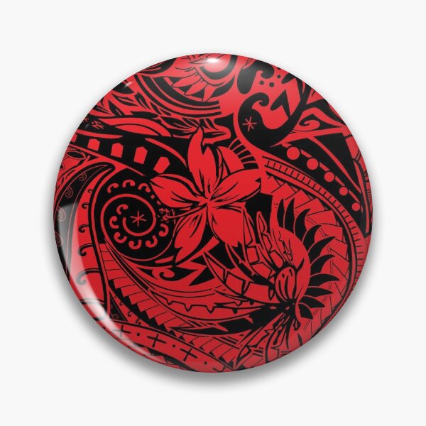 Item preview, Hawaiian - Samoan - Polynesian Tribal Red Print designed and sold by sunnthreads.