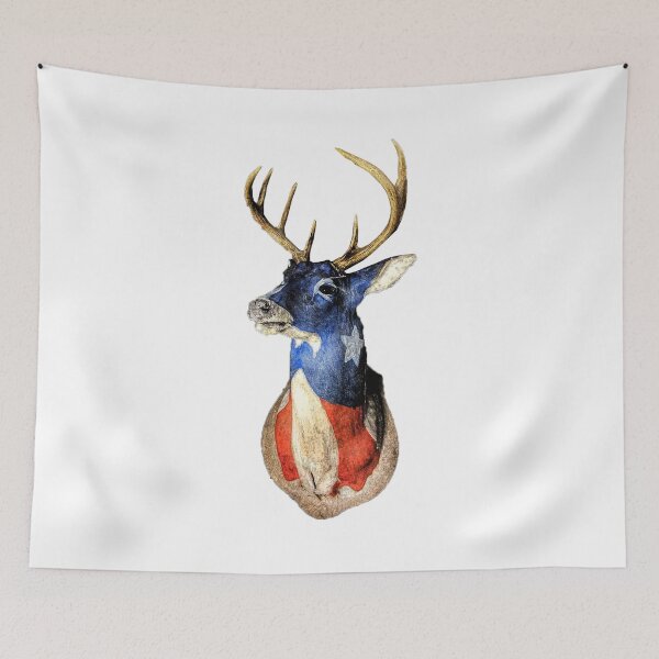 Item preview, American Deer Head Red White and Blue designed and sold by Michael Garber.