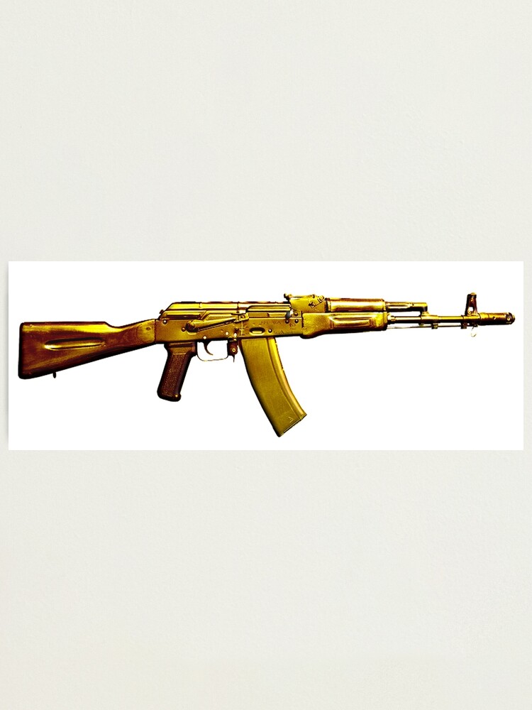 AK-74 Russian Soviet Gun Automatic Assault Rifle Gold AK-74 Russian Soviet Gun Automatic Assault Rifle Gold
