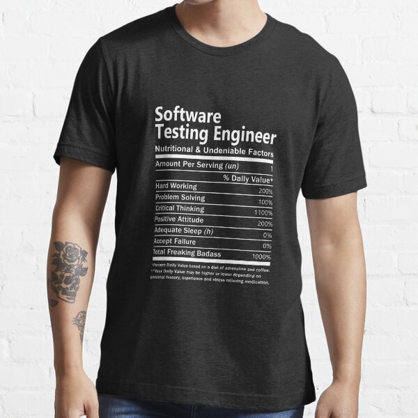 Item preview, Software Testing Engineer T Shirt - Nutritional and Undeniable Factors Gift Item Tee designed and sold by oslandefren.