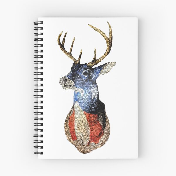Item preview, american deer head, red white and blue, american, deer head, red, white, and blue, murica, merica, deer hunting, deer, 8 point, buck, 10 point, 12, point, hunter, hunting sticker, state pallets designed and sold by Michael Garber.