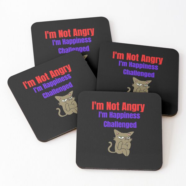 Item preview, I'm not angry, I'm Happiness Challenged designed and sold by Peter Stawicki.