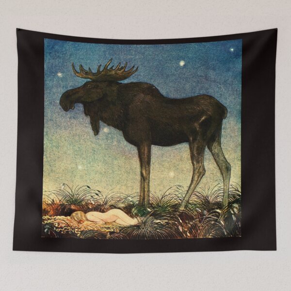Item preview, Little Princess and the Elk - John Bauer designed and sold by RPGHaven.