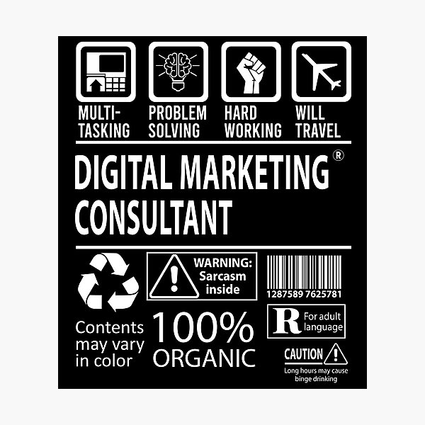Item preview, Digital Marketing Consultant T Shirt - MultiTasking Certified Job Gift Item Tee designed and sold by killingworthhi.