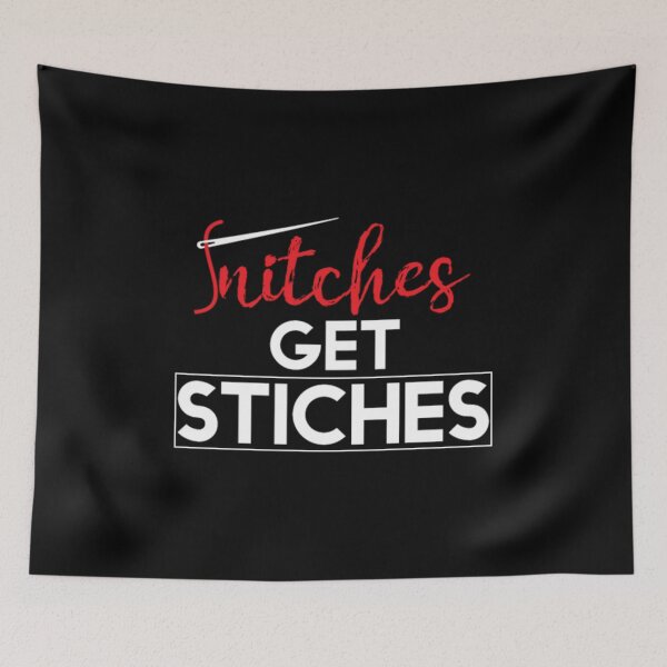 Item preview, Snitches Get Stitches - Funny Christmas Premium designed and sold by Zyphrost ★★★★★ (✔).