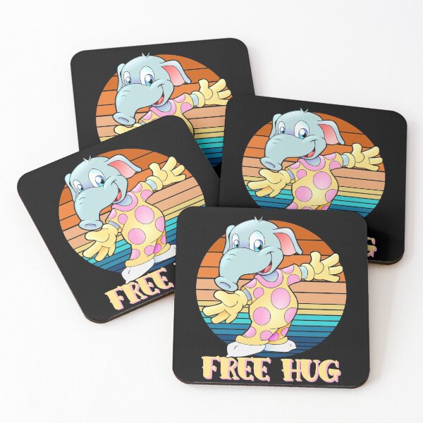 Item preview, Free Hug Baby Elephant In Yellow Pajamas Pink Polka Dots designed and sold by CharJens.