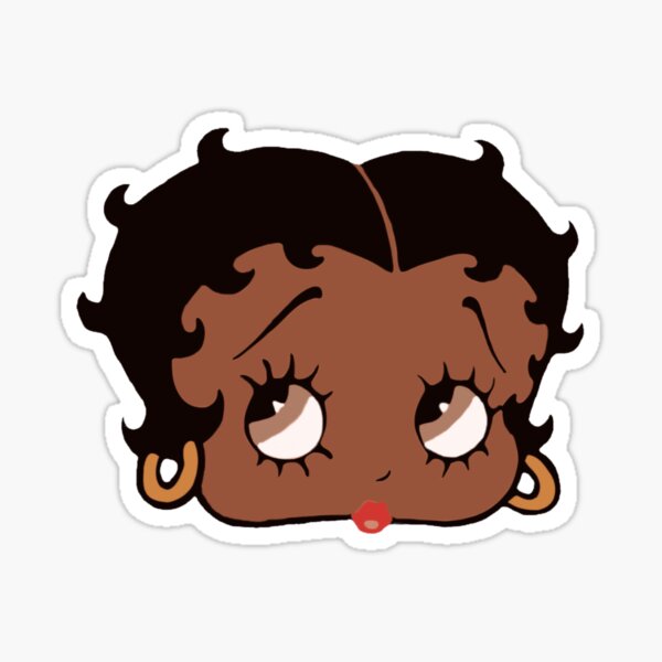 Betty Boop Cartoon Face Sticker Bumper Decal - ''SIZES