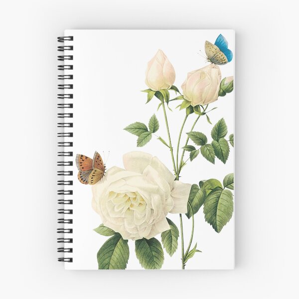 Item preview, White rose with butterflies designed and sold by eleyne.