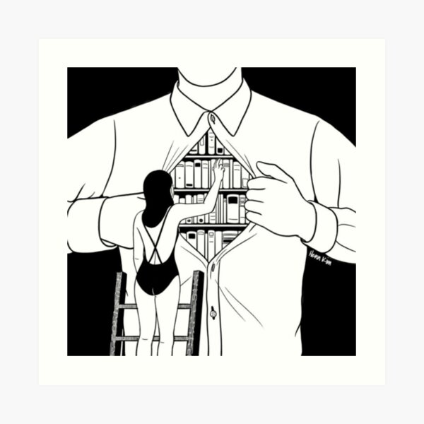 Henn Kim's library Art Print
