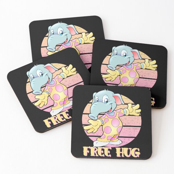 Item preview, Free Hug Baby Elephant In Yellow Pajamas Pink Polka Dots designed and sold by CharJens.