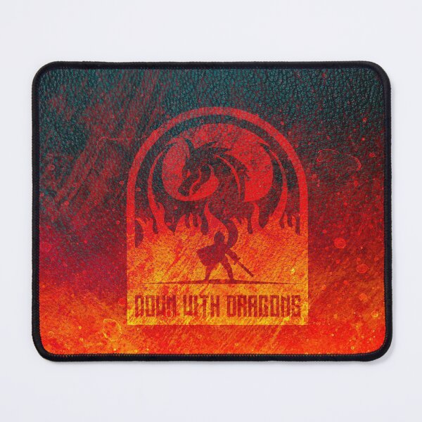 Item preview, Flaming Battle Down With Dragons Logo Season Two (Rectangle) designed and sold by MonstersofRoll.