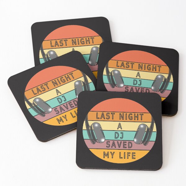 Item preview, Last Night a DJ Saved My Life in Colourful Sun with Headphones designed and sold by AHMTheBeesTees.