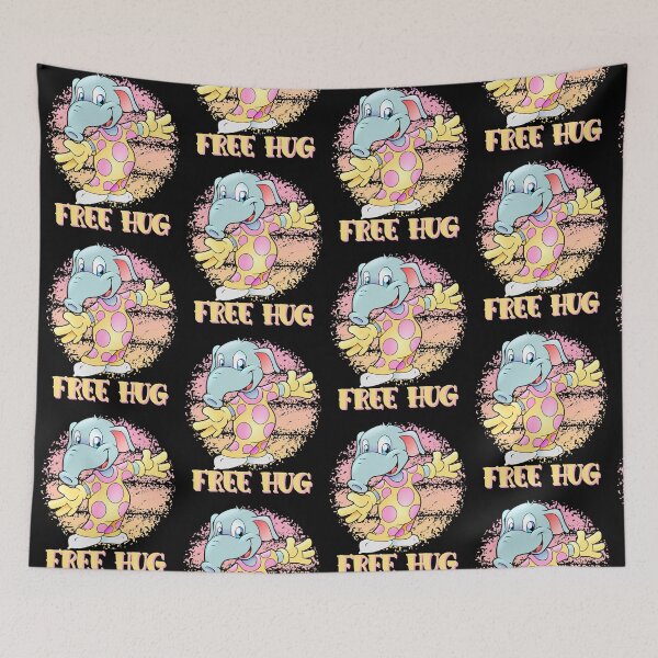 Item preview, Free Hug Baby Elephant In Yellow Pajamas Pink Polka Dots designed and sold by CharJens.