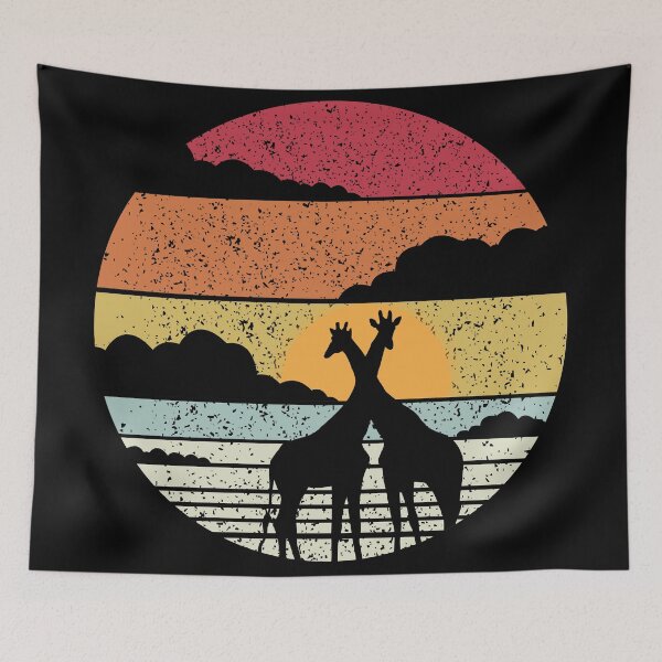 Item preview, Giraffe Retro Silhouette Funny designed and sold by soebekhi.