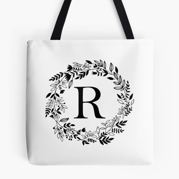 Item preview, Letter R with Floral Wreath - Initial R - Monogram Art designed and sold by thelustrous.