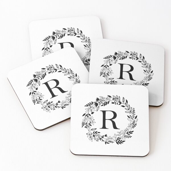 Item preview, Letter R with Floral Wreath - Initial R - Monogram Art designed and sold by thelustrous.