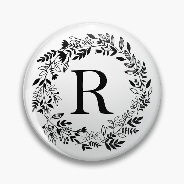 Item preview, Letter R with Floral Wreath - Initial R - Monogram Art designed and sold by thelustrous.
