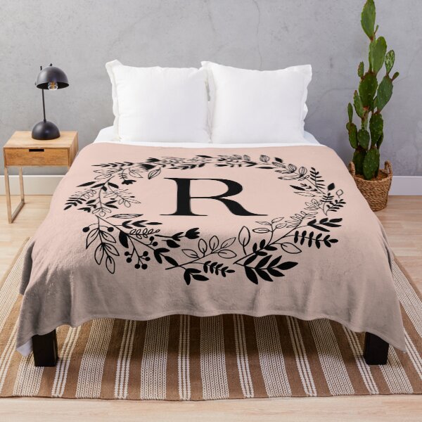 Item preview, Letter R with Floral Wreath - Initial R - Monogram Art designed and sold by thelustrous.