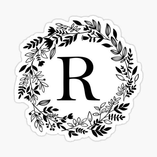 R Logo, Letter R Monogram, Style – Floral Graphic by wihal