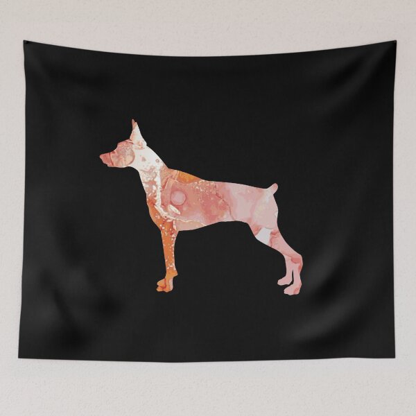 Artikelvorschau, Abstrakte bunte Farbe Dobermann Dobie Hundegeschenk entworfen und verkauft von LusterCraft.