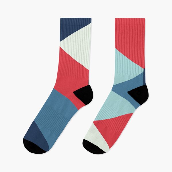 Item preview, Red, Light and Dark Blue and Slate Geometric Triangles designed and sold by NECHSTORE.