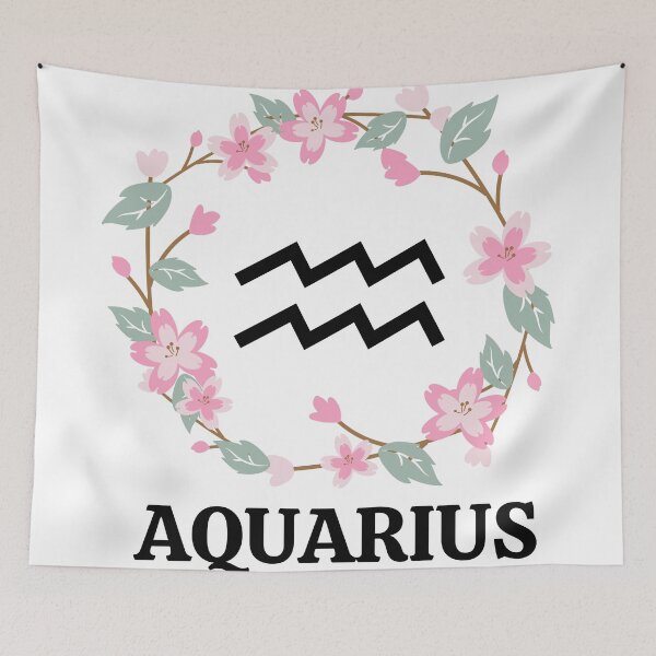 Item preview, Floral Aquarius Zodiac Design designed and sold by Hellofriendco.