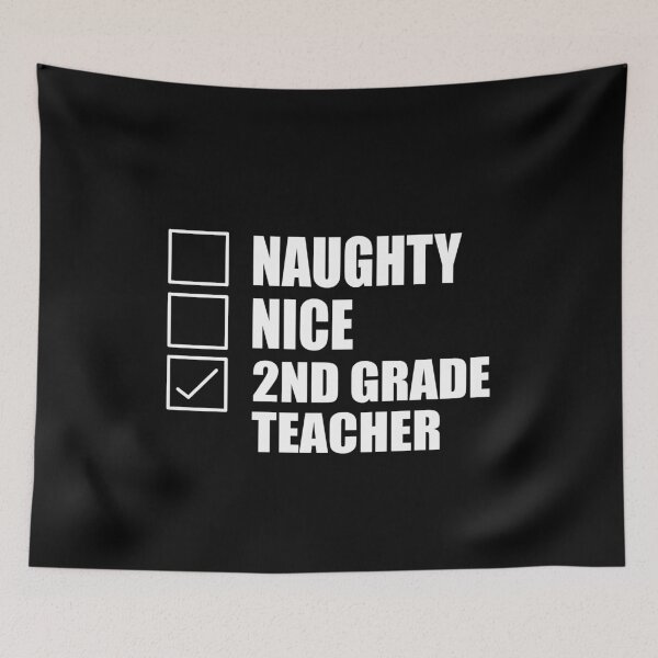Item preview, Naughty Nice Funny Christmas 2nd  Grade Teacher gift designed and sold by RS-Collections.