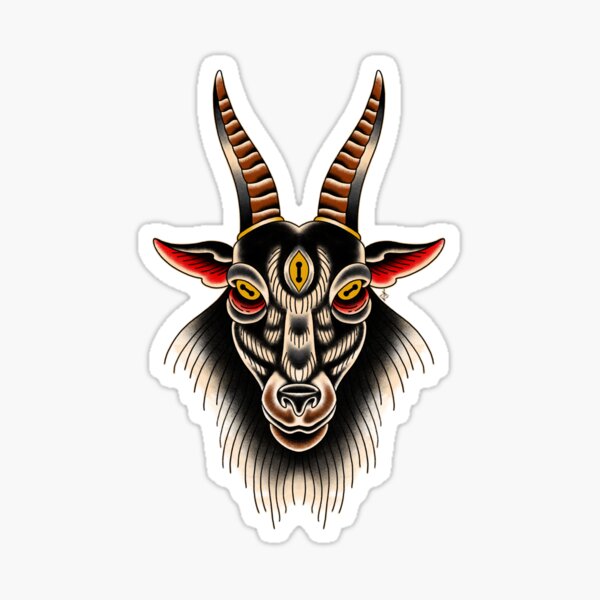 Buy Baphomet Goat Neotraditional Tattoo Flash Old School Art Online in  India  Etsy