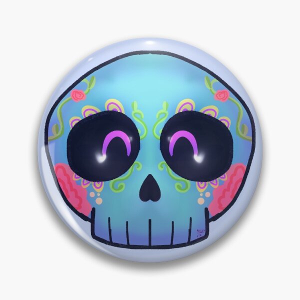 Item preview, Teal Sugar Skull designed and sold by pikachicapie.