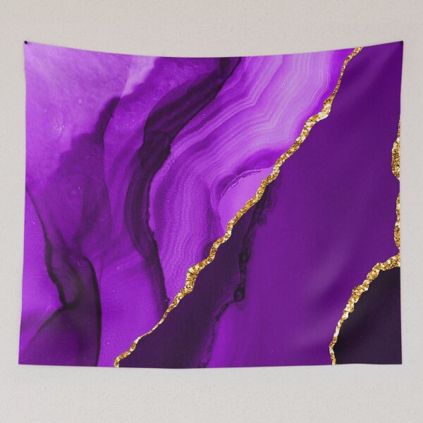 Item preview, Glamorous Purple-Hues Golden-Color Veins (Faux) Marble  designed and sold by DEC02.